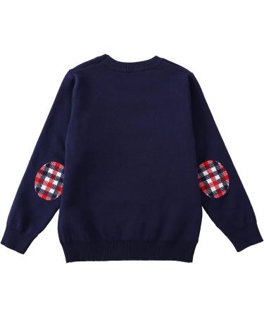 ESHOO Christmas Deer Print Kids Knit Sweater - Boys Girls Xmas Jumper 4-5 Years (Blue) - Buy Online on GoSupps.com