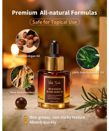 VTS Hair Serum Applicator Set - Rosemary & Moroccan Argan Oil for Hair Growth | Scalp Massager for Men & Women - Buy Online on GoSupps.com