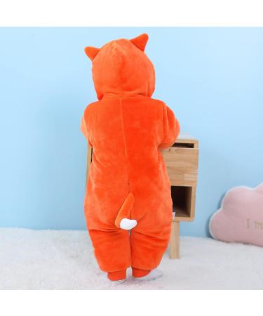 COOKY.D Baby Animal Hooded Winter Romper | Newborn 3-36 Month | Thicken Outfits Jumpsuit | 6-12 Month Fox - Buy Online on GoSupps.com