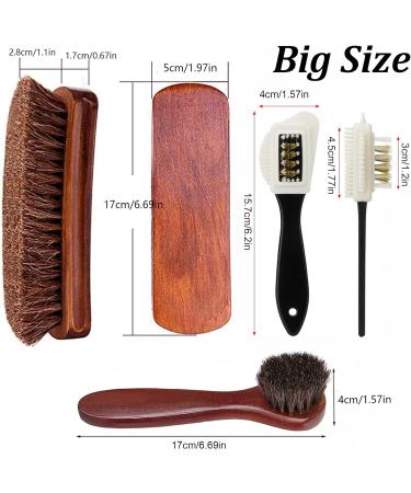 Suede & Nubuck Shoe Cleaning Brush Set with Plush Polishing Glove - 4-Sided Shoe Brush for Leather Boots & Shoes - Buy Online on GoSupps.com