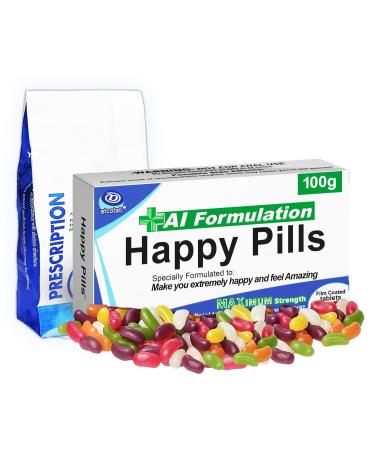 Funny Rude Joke Tablets Pill Box Prank Includes Jelly Beans Christmas Happy Sweets Unusual Gift for Men Secret Santa April Fools Day Birthday Gifts Women Dad Boyfriend