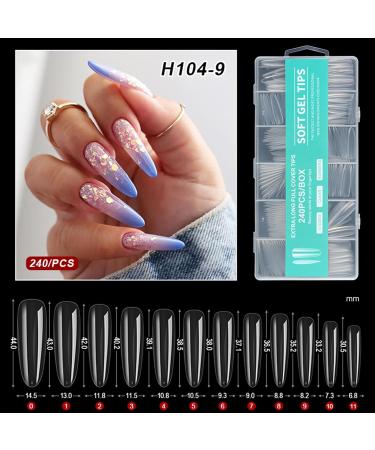 JSGHGDF 1 Box Full Cover Tips Clear Gel False s Press On s for Extension Manicure Salon trapeoidal nails - Buy Online on GoSupps.com