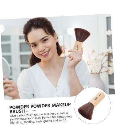 FRCOLOR Makeup Wood Handle Brush Record Cleaning Brush Face Blending Fluffy Makeup Face Makeup Make up Foundation Makeup Brush Concealers Highlighter Miss Mix Metal - Buy Online on GoSupps.com