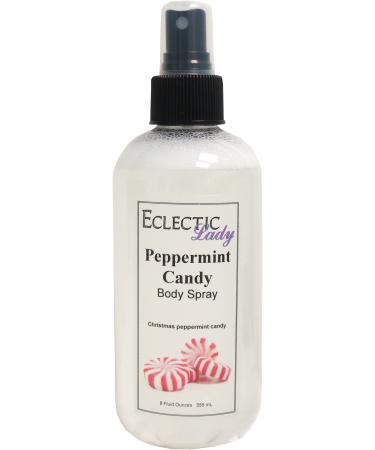 Peppermint Candy Body Spray (Double Strength) 8 ounces Body Mist for Women with Clean Light & Gentle Fragrance Long Lasting Perfume with Comforting Scent for Men & Women Cologne with Soft Subtle 8 Fluid Ounces (Double Strength)
