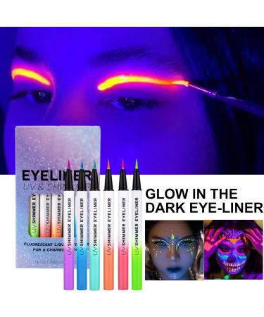  Fierudeng Colored Liquid Eyeliners - Sparkling Shine Waterproof Eyeliner - Long-Lasting Fluorescent Makeup Comfortable Application for Women and Girls Everyday and Party Wear - Buy Online on GoSupps.com