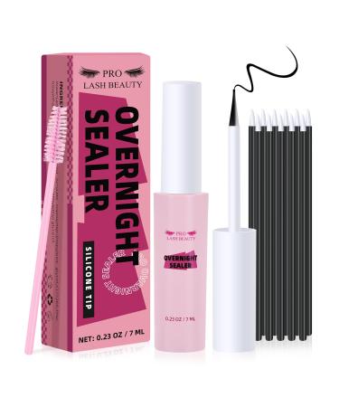 PRO Lash Clusters Overnighter Lash Sealer for Cluster Lashes DIY Lash Extension Overnight Sealer Extend Lash Wear Up to 14 Days Lash Sealer Long Lasting Easy to Remove 7ml Black 7 ml Overnight Sealer