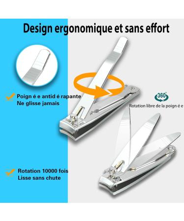 Nail Clipper Set - Premium Stainless Steel Fingernail and Toenail Cutters with Nail File - Sharp and Effortless Clippers for Men & Women - Silver - Buy Online on GoSupps.com