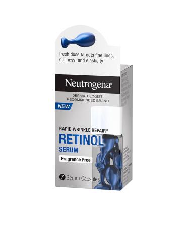 Neutrogena Rapid Wrinkle Repair Retinol Face Serum Capsules - Fragrance-Free Anti-Aging Serum for Fine Lines & Wrinkles - Alcohol-Free Non-Greasy 7 Count - Buy Online on GoSupps.com