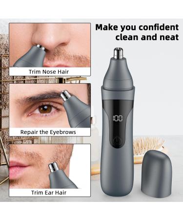Nose Hair Trimmer Rechargeable Professional Painless Nose Trimmer for Ear and Eyebrow with Dual Edge Blades Easy Cleaning and Washing - Buy Online on GoSupps.com