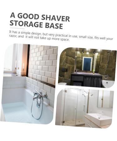 Alipis Self-Adhesive Shower Razor Hooks - 4-Piece White ABS Holder for Brushes & Loofahs - No Punching Compact Design (7.5x5.5x3cm) - Buy Online on GoSupps.com