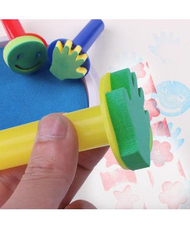 Kuqqi 12pcs Assorted EVA Sponge Painting Stamper Foam Brushes - Ideal for Painting, Drawing, Crafts, and DIY Projects - Buy Online on GoSupps.com