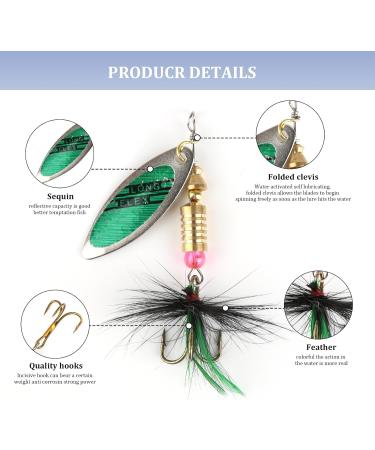 12-Piece Fishing Lure Set - Multi-Colored Spinner Spoons for Trout Pike Bass & Salmon - Includes Box | International Shipping Available - Buy Online on GoSupps.com