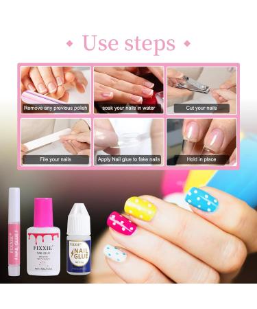 Extra Strong Nail Glue 2g x 10 Bottles - Acrylic & Stick-On Nails Adhesive - Buy Online on GoSupps.com
