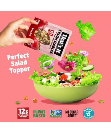 Crunchables Apple Spicy Chili Plant-Based Protein Snack Mix (4 Pack) | Gluten-Free & Crunchy - Ideal Salad & Yogurt Topper - Buy Online on GoSupps.com