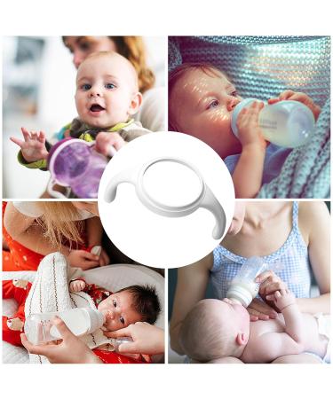 Buy Honhoha White Silicone Baby Bottle Holder | Universal Handles for Wide Neck & Glass Bottles | Safe & Durable - Buy Online on GoSupps.com