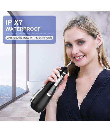GeRRiT Portable Water Flosser - Rechargeable Oral Irrigator with 3 Modes 4 Jet Tips Waterproof Teeth Cleaner for Home & Travel - 200ml Detachable Reservoir - Available in White & Black - Buy Online on GoSupps.com
