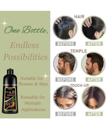 Buy 3-in-1 Black Hair Dye Shampoo | Instant Gray Hair Coverage | Long-Lasting Color Kit for Men & Women | Ginger Plant Extracts | Fast International Shipping - Buy Online on GoSupps.com