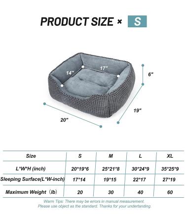 MIXJOY Orthopedic Dog Bed | Washable Rectangle Pet Sofa for Large & Small Dogs & Cats - Soft, Anti-Slip, Calming Comfort - Buy Online on GoSupps.com