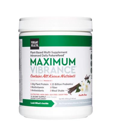Vibrant Health Maximum Vibrance Complete Vegan Meal Shake with Plant-Based Protein 15 Servings (FFP)