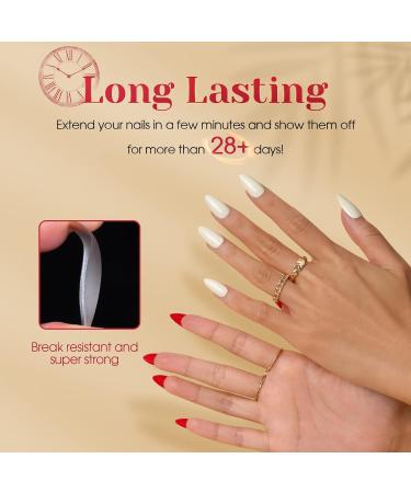 Rosalind Almond Nail Tips - 300 Pack Soft Gel Full Cover Short Matte Pre-Buff Fake Nails | 15 Sizes No-File Design for Easy Application - Buy Online on GoSupps.com