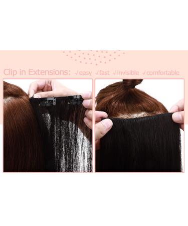 Elailite Real Hair Clip-In Extensions - 20cm 45g 8-Part Set 18 Clips - Smooth Full Head Natural Black #1B - Buy Online on GoSupps.com