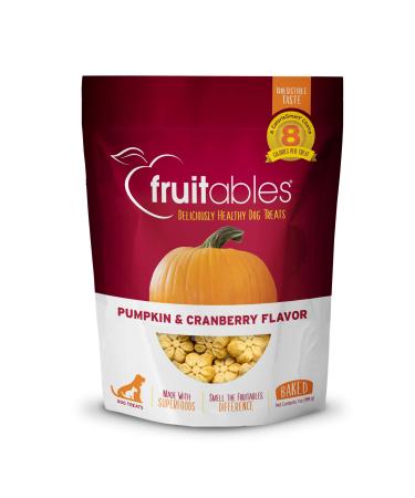 Fruitables Baked Dog Treats | Pumpkin Treats for Dogs | Healthy Low Calorie Treats | Free of Wheat, Corn and Soy 7 Ounce (Pack of 1) Pumpkin and Cranberry