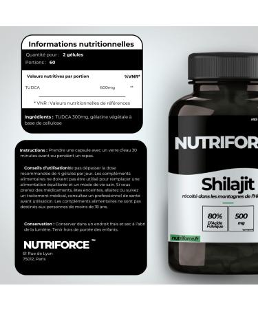  Nutriforce Himalayan Shilajit Capsules 60 Capsules 500 mg - Buy Online on GoSupps.com