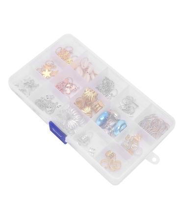 Shop DIY Hair Braid Rings - Snowflake Leaves Pendant Dreadlocks Jewelry Accessories for Unique Hair Styles - Buy Online on GoSupps.com