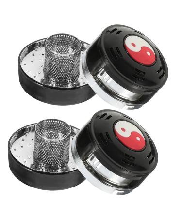 Partykindom 2st MOXIBUSITION-BOX Volleyball-Ellbogen protectors LipGloss holder key pendant Tool Moxa holder tank Hip-mox grenner Ai Zhu Ai-Box Moxibustion-Topf Support can be 10.00x7.00x5.00cm As shown