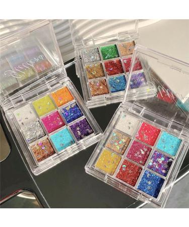  HADAVAKA Glitter Eyeshadow Palette Neon Eye Shadow Makeup 9 Color Eye Shadow Palettes For Stunning Palette Eye Glitter Makeup Glitter Shimmer Eye Make-up For Eyes Face Lips Body (01#) - Buy Online on GoSupps.com