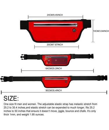 KEGE Reflective Running Belt Fanny Pack - Bounce Free, Water Resistant, Lightweight Waist Pack for Gym Phone Holder - Carbon Black - Buy Online on GoSupps.com