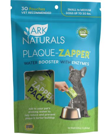 Plaque Zapper, Tasteless Water Fizzy for Cats and Dogs, Reduces Bad Breath, Plaque and Tartar Small & Medium Breeds