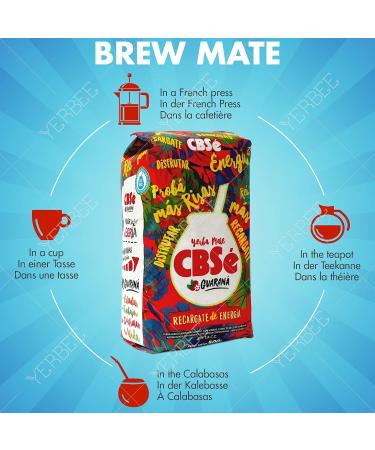  Yerbee CBS Yerba Mat Tea with Guarana 0.5 kg | Argentine Mat Tea | Invigorating and Energizing Drink - Buy Online on GoSupps.com