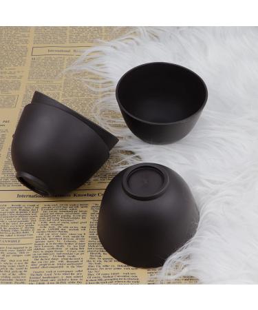 FERCAISH 4Pcs DIY Face Mask Mixing Bowl Set - Microwavable Silicone Facial Mud Bowl for Home Salon - Black - Buy Online on GoSupps.com