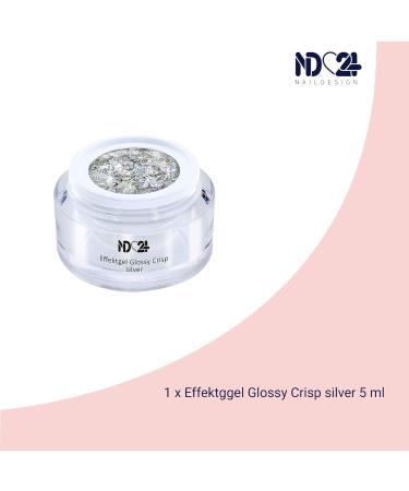 UV LED Effect Gel Glossy Crisp Silver Studio Quality Silver Nail Gel Made in Germany - 5ml | International Shipping Available - Buy Online on GoSupps.com