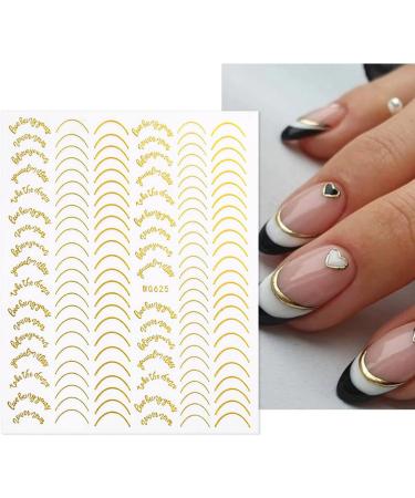 3D Geometry Decoration Striping Tape Decals Nail Sticker Nail Art Striping Tape(gold) - Buy Online on GoSupps.com