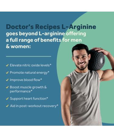 Doctor s Recipes L-Arginine AAKG Capsules for Men & Women - 2250mg High Dose Nitric Oxide Booster with L-Citrulline, Beet Root, Panax Ginseng for Muscle Vascularity, Performance & Heart Health - Non-GMO - Buy Online on GoSupps.com