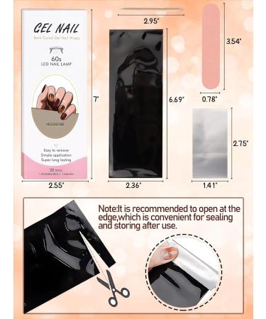 EBANKU 20 PCS Gel Nail Strips Gel Nail Strips Full Wraps Adhesive Gel Nail Stickers with Nail File and Stick(UV/LED Lamp Required)-10 # 10 - Buy Online on GoSupps.com