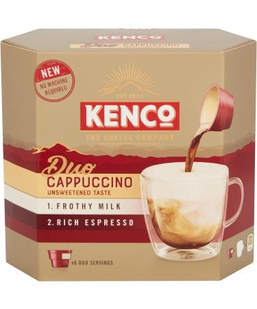 Kenco Duo Cappuccino Unsweetened Instant Coffee 21.35g - Rich and Creamy Blend - Buy Online on GoSupps.com
