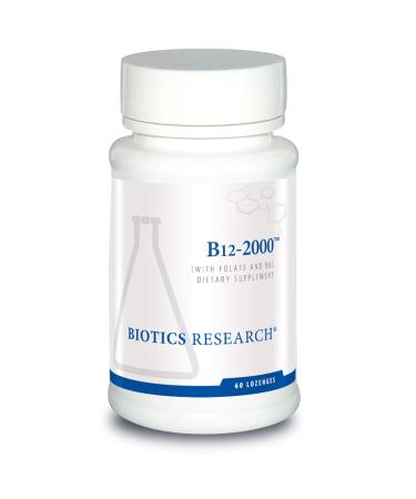 BIOTICS Research B12 Lozenges Vitamin B6 and B12 2000 Lozenges with Folate 60 Lozenges - Buy Online on GoSupps.com