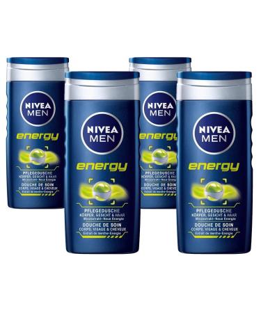 NIVEA MEN Nivea Energie Shower Gel for Men 250 ml - Pack of 4