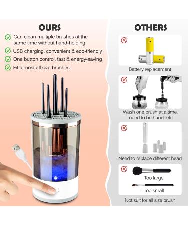 Electric Makeup Brush Cleaner Machine with Clean Mat - Ultimate Cosmetic Tool for Beauty Makeup Brushes - Ideal Gift for Women/Girls - Buy Online on GoSupps.com