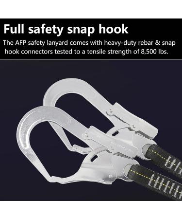 Buy Fall Protection Climbing Belt - Elastic Double Safety Line & Alloy Steel Carabiner for Tree Climbing & Mountaineering - Buy Online on GoSupps.com