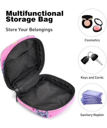 Raccoons Cartoon Sanitary Napkin Storage Bag - Portable Period Pouch for Women & Teens - Multi-Colored - Buy Online on GoSupps.com