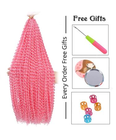 24 Inch 7 Pack Pink Passion Twist Hair - Water Wave Crochet Braiding Synthetic Hair Extensions for Black Women - Buy Online on GoSupps.com