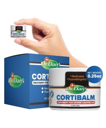 Dr. Dan's Cortibalm Jar - 1 Pack - for Dry Cracked Lips - Healing Lip Balm Jar for Severely Chapped Lips - Designed for Men Women and Children - 0.25 Ounce (Pack of 1)