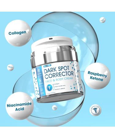Dark Spot Corrector for Face & Body | Moisturizing Skin Lightening Cream with Collagen & Niacinamide | Hyperpigmentation Treatment for Legs Hands Thighs & Underarms - 1.85 fl oz - Buy Online on GoSupps.com