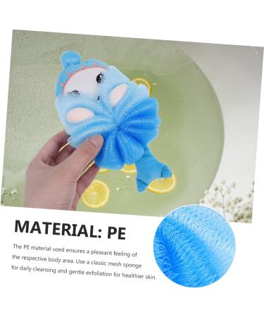 2pcs Cartoon Bath Balls - Exfoliating Sponge & Kids Loofah Shower Scrubber | Soft Cartoon Animal Bath Pouf for Gentle Skin Cleaning - Buy Online on GoSupps.com