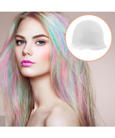 Highlighting Cap Silicone Highlighting Cap with Hook Professional Reusable Highlighting Caps and Hook Kit Hairdressing Dyeing Staining Tools for Women Men - Buy Online on GoSupps.com