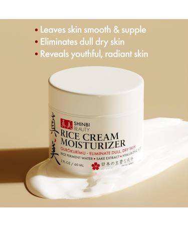 Japanese Skincare Moisturizer - Rice Cream with Ferment & Sake Extract | J Beauty Natural 2oz - Buy Online on GoSupps.com